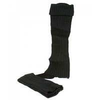 Socks/ Leg Warmers - Knitted Leg Warmers - Black - SK-LG028BK